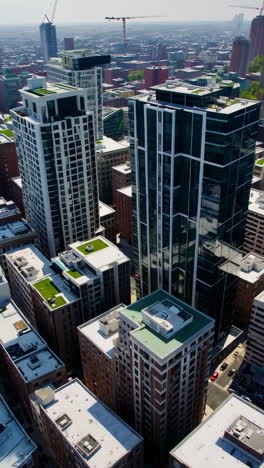 cityscape aerial view of modern buildings