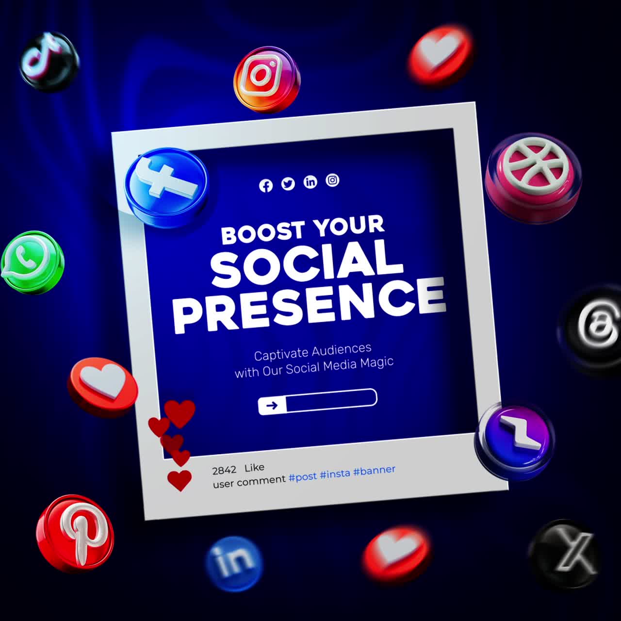 Boost Your Social Presence Marketing Social Media Post