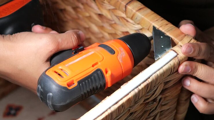 Repairing Wicker Furniture with a Drill
