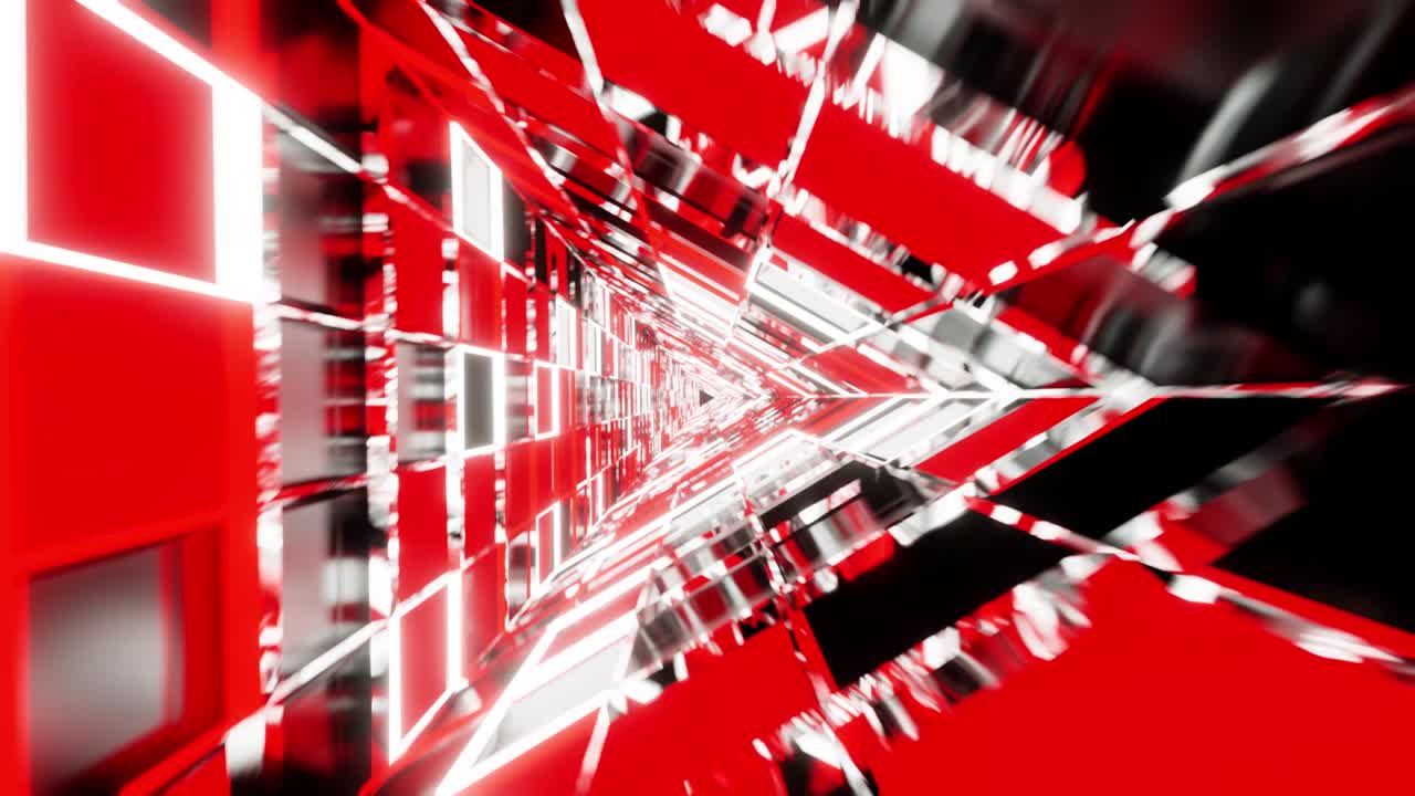 Red and black rotated triangle background VJ loop