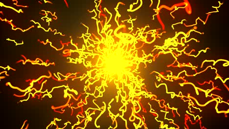 bright particle explosion, cartoon style, 3d render background, computer generating backdrop