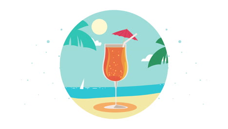 tropical beach cocktail