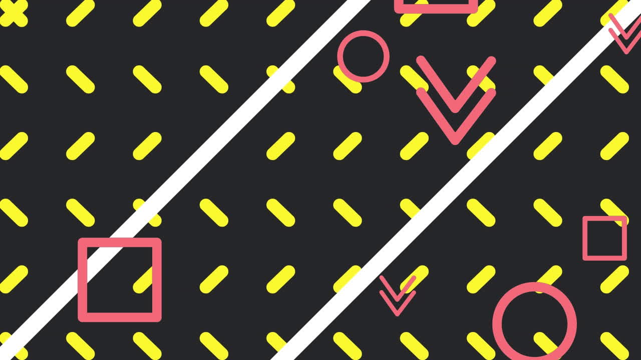 animación de formas sobre un fondo negro