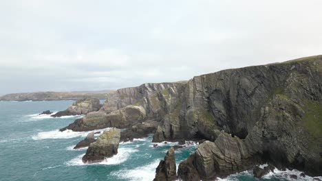 stunning view of the mizen head cliffs - cinematic 4k