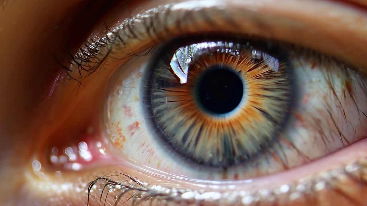 인간 눈의 근접사진
