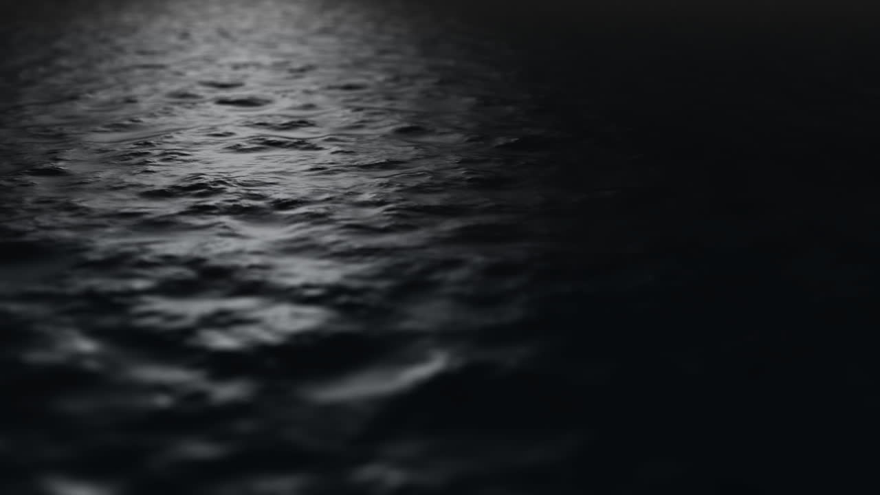 Fond haut de gamme avec surface liquide sombre abstraite en boucle