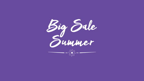gran venta de verano con flor blanca