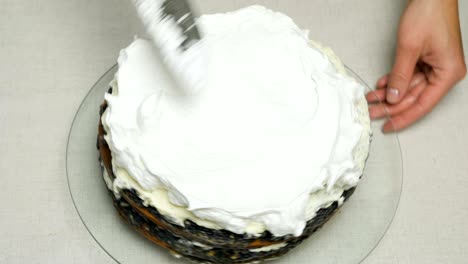 the process of making a cake