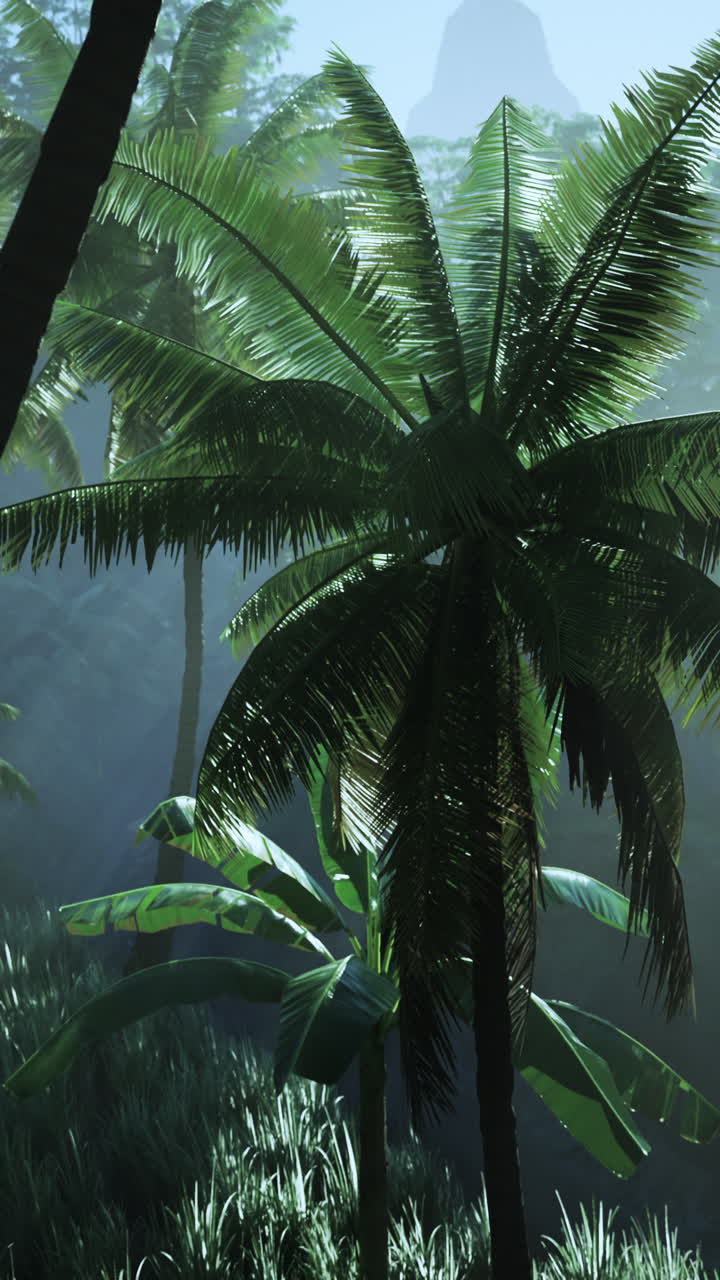 una exuberante jungla tropical