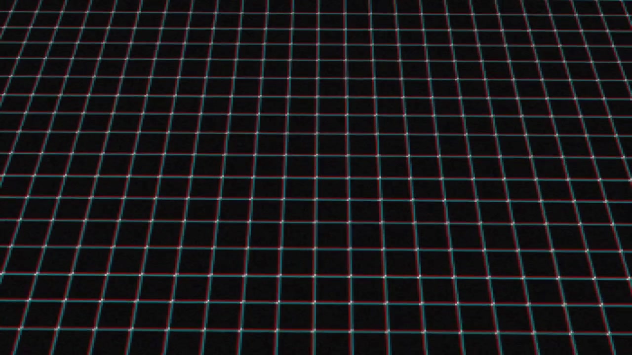 Futuristic Digital Grid Background with Chromatic Aberration