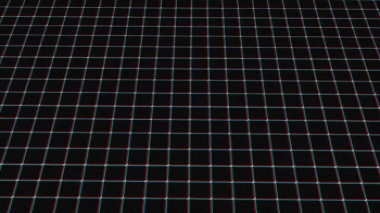 Futuristic Digital Grid Background with Chromatic Aberration