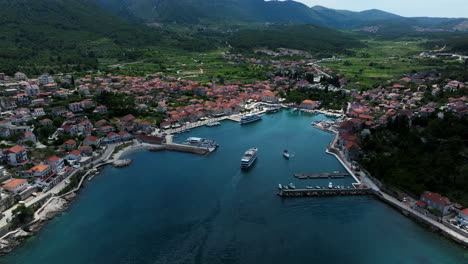 Panoramic Aerial View Of Jelsa, Serene Seaside Town On Hvar Island, Croatia.