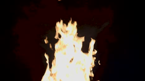 burning fire at night