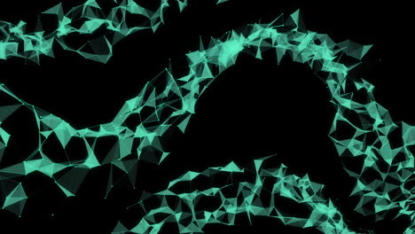 formas geométricas verdes contra un fondo negro