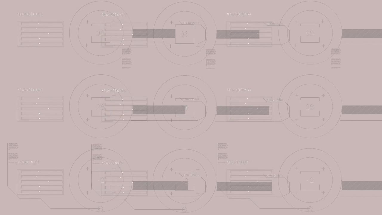 animación del procesamiento digital de datos y registro de estadísticas múltiples