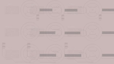 Animation-of-digital-data-processing-and-multiple-statistics-recording-