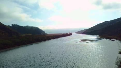 drone flight over russian river