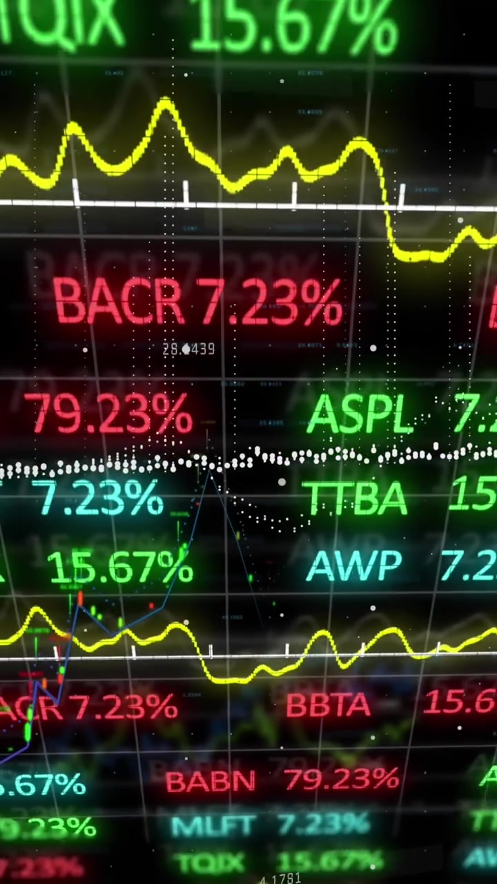 Animazione dell'elaborazione dati su sfondo nero