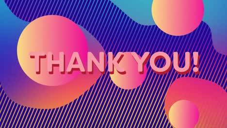 Animation-of-thank-you-text-over-abstract-shapes-background