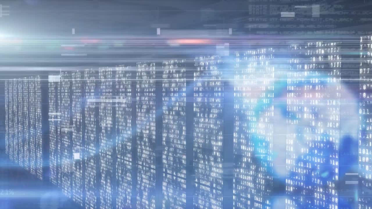 Animation of interference over columns with binary coding