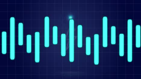 animation of circle with flash over digital screen with financial graphs