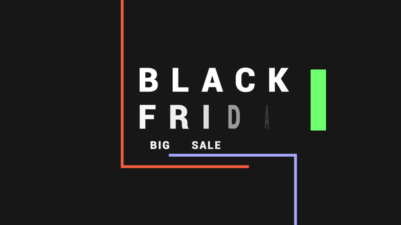 Animationsintro tekst Black Friday på sort 1