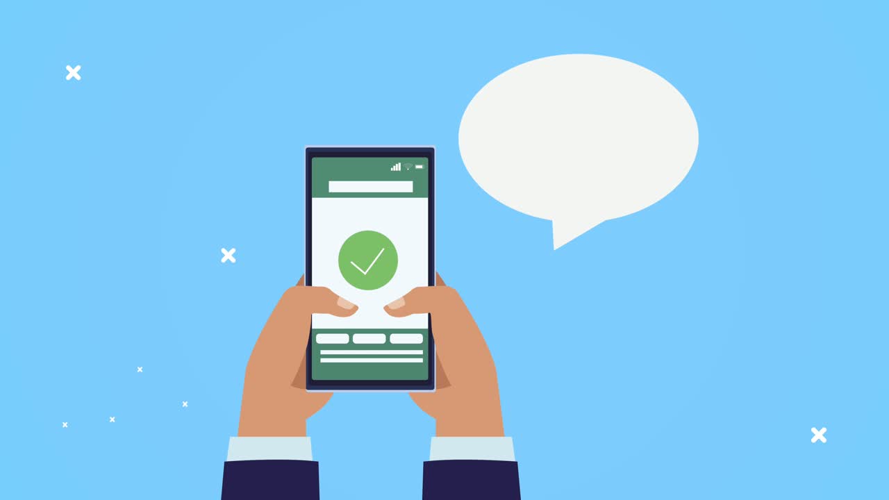 usando el dispositivo de teléfono inteligente hablando con las manos