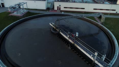 aerial view, close-up on sewage tank