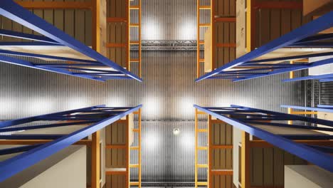 warehouse with cardboard boxes inside on pallets racks, logistic center. loft modern warehouse. cardboard boxes on a conveyor belt in a warehouse, 4k 3d rendering  animation .