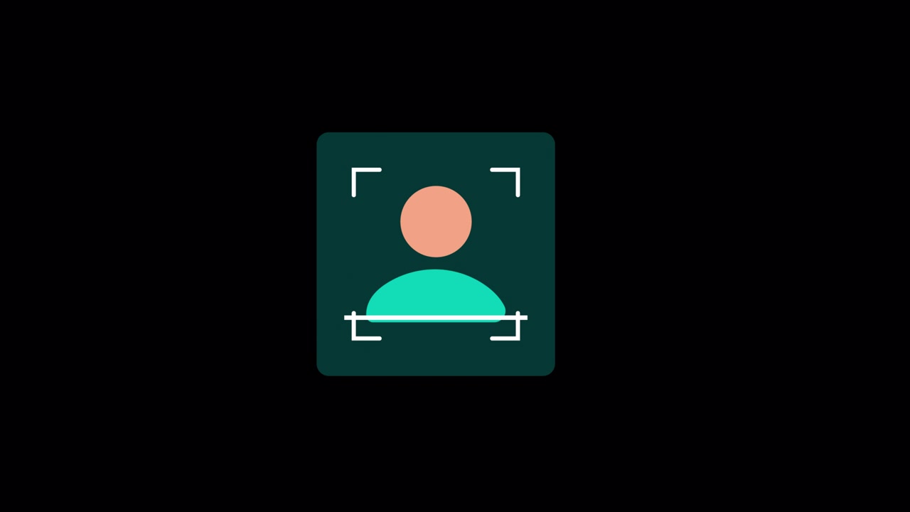 Animated Facial Recognition Scanning Icon