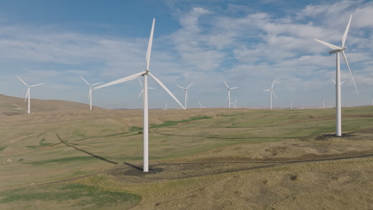 antena de drones de aerogeneradores en el sur de washington