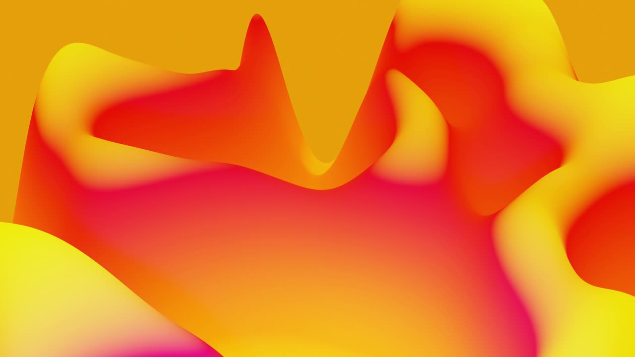 4k bucle sin costuras con fluidos abstractos gradientes amarillos rojos, superficie ondulada de brillo interno. hermosos gradientes de color como fondo líquido abstracto, animación suave. 3d en estilo moderno plano agradable 1