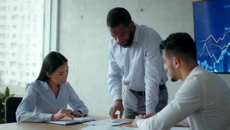 discusión de reuniones de negocios