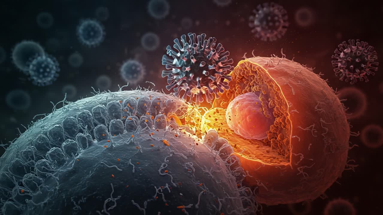 Microscopic Visualization of Viral Interaction with Host Cells: Examining the Complex Dynamics of Infection at a Cellular Level