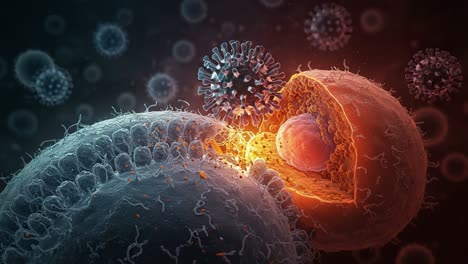 microscopic visualization of viral interaction with host cells: examining the complex dynamics of infection at a cellular level