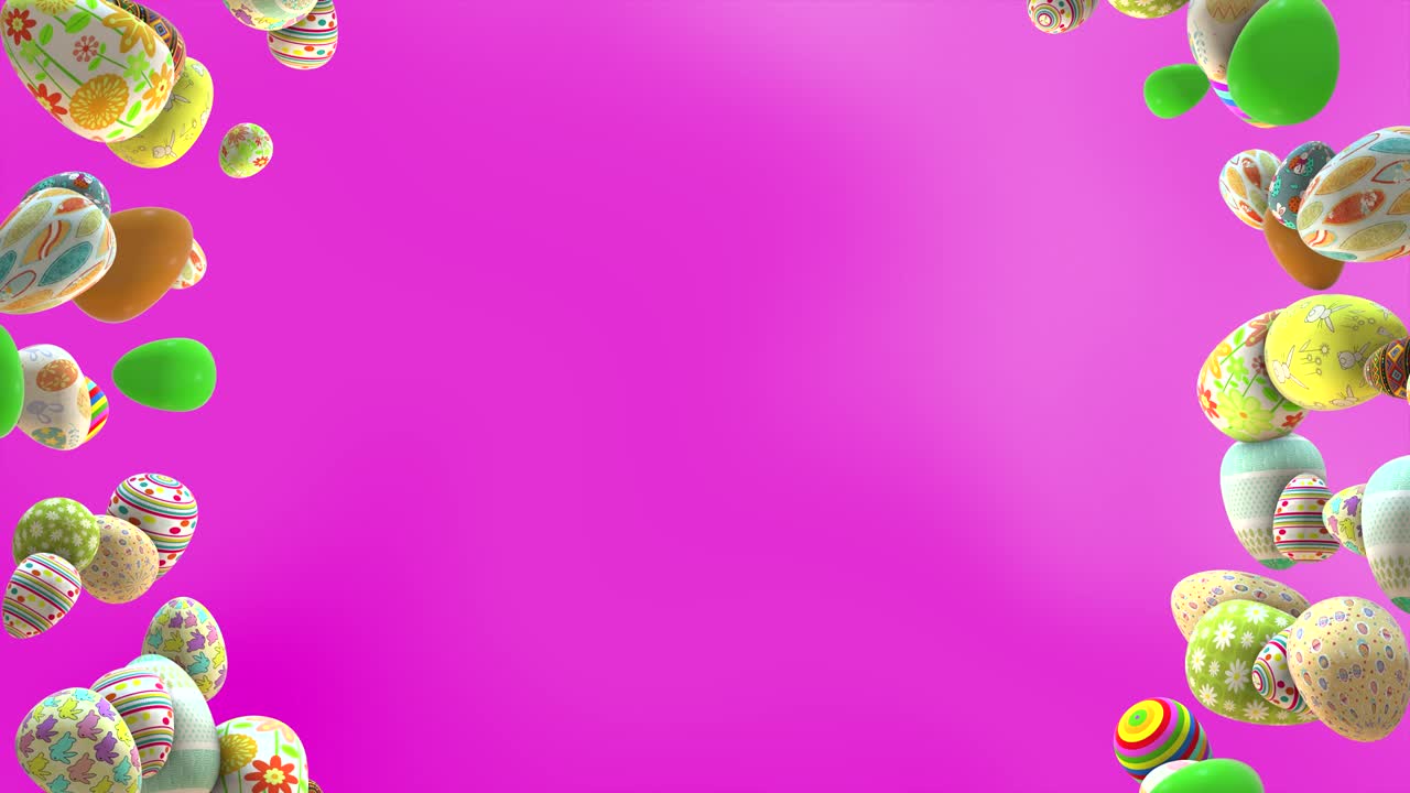 huevos de pascua animados rosados de fondo de bucle sin costuras