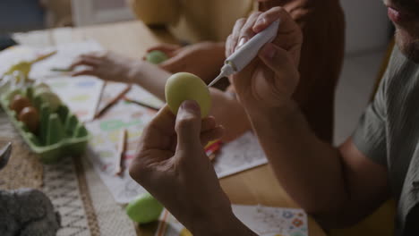 family easter egg decorating