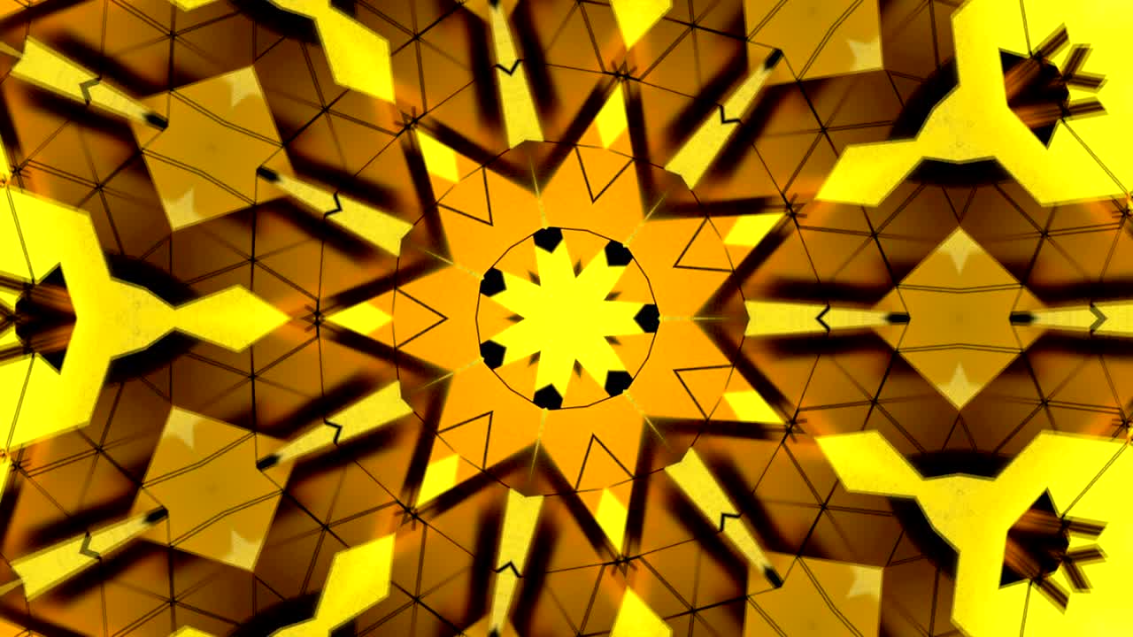 アブストラクト ゴールド カレードスコープ