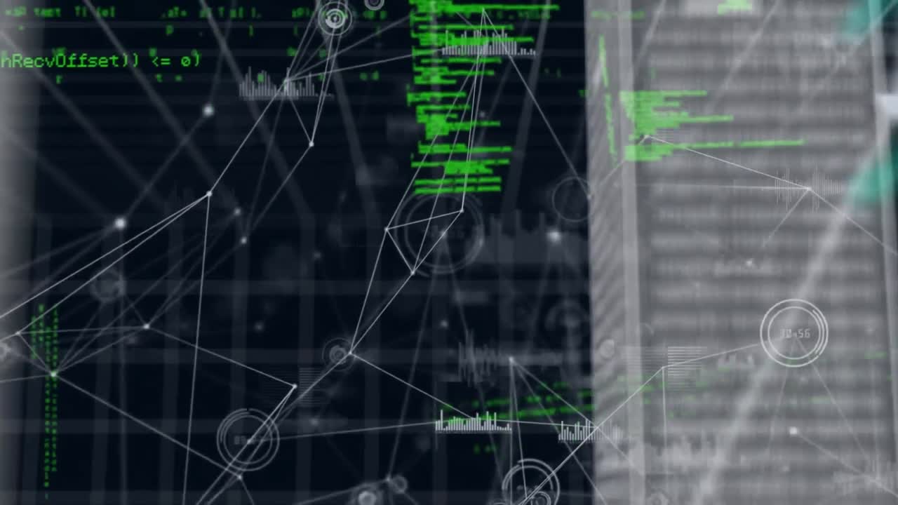 Animation of data processing over computer servers