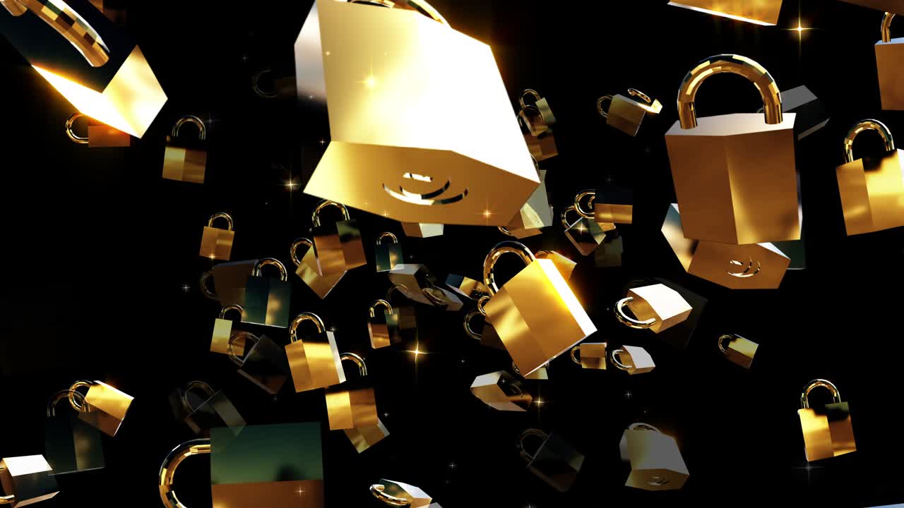 보안 잠금 입자 루프 애니메이션