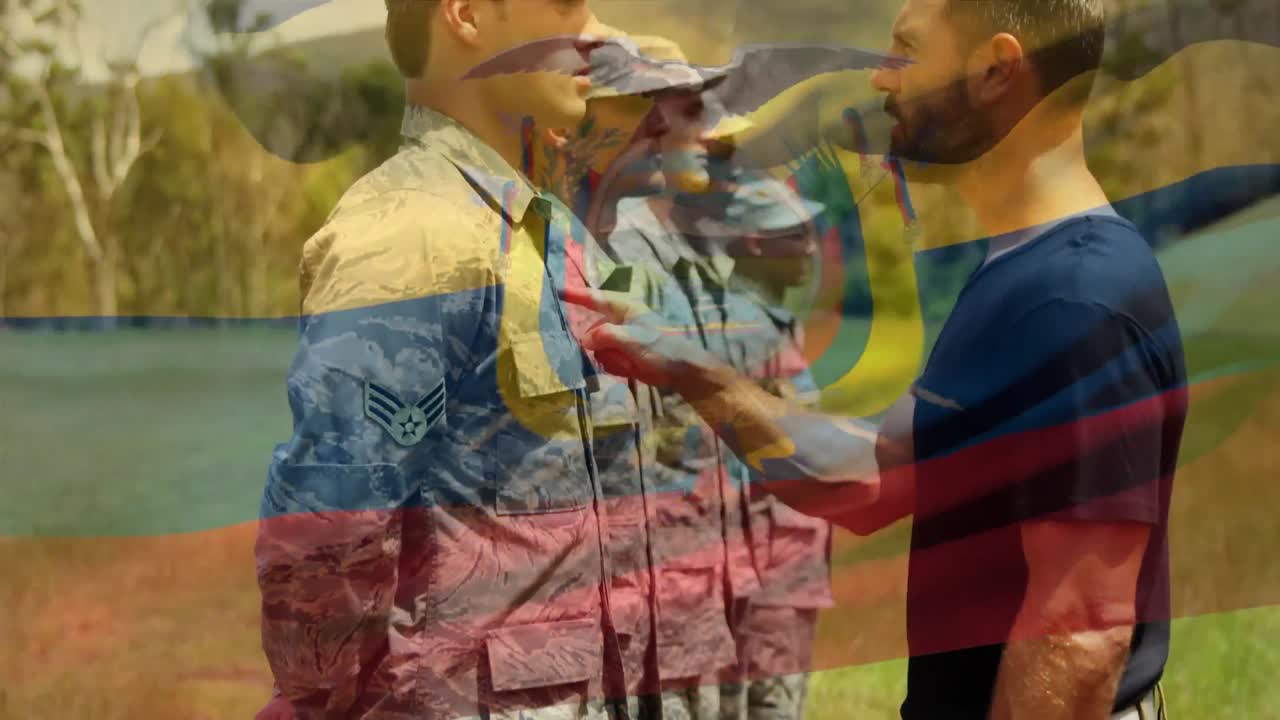 에 ⁇ 도르  ⁇ 발을 흔드는 군인들의 애니메이션