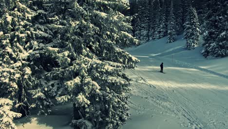 View-from-above-on-a-snowy-slope