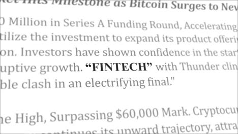 fintech news headline in different articles