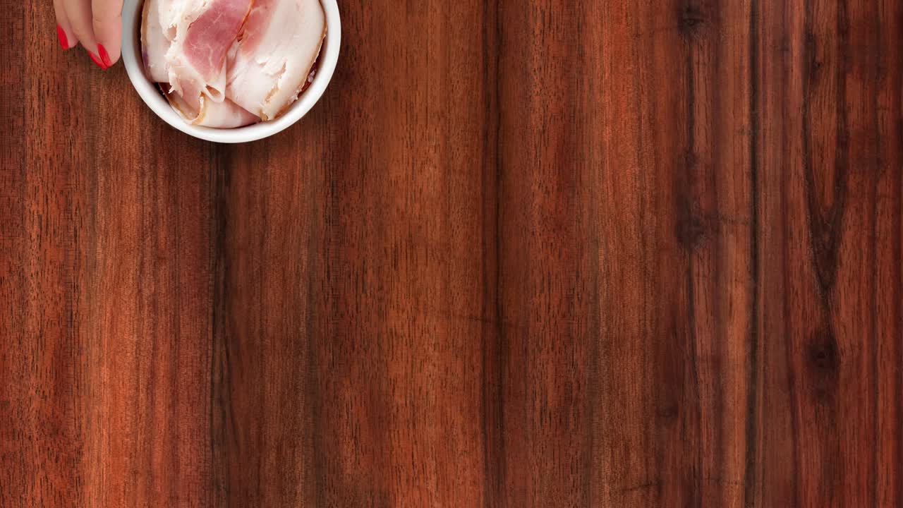 Offering sliced bacon