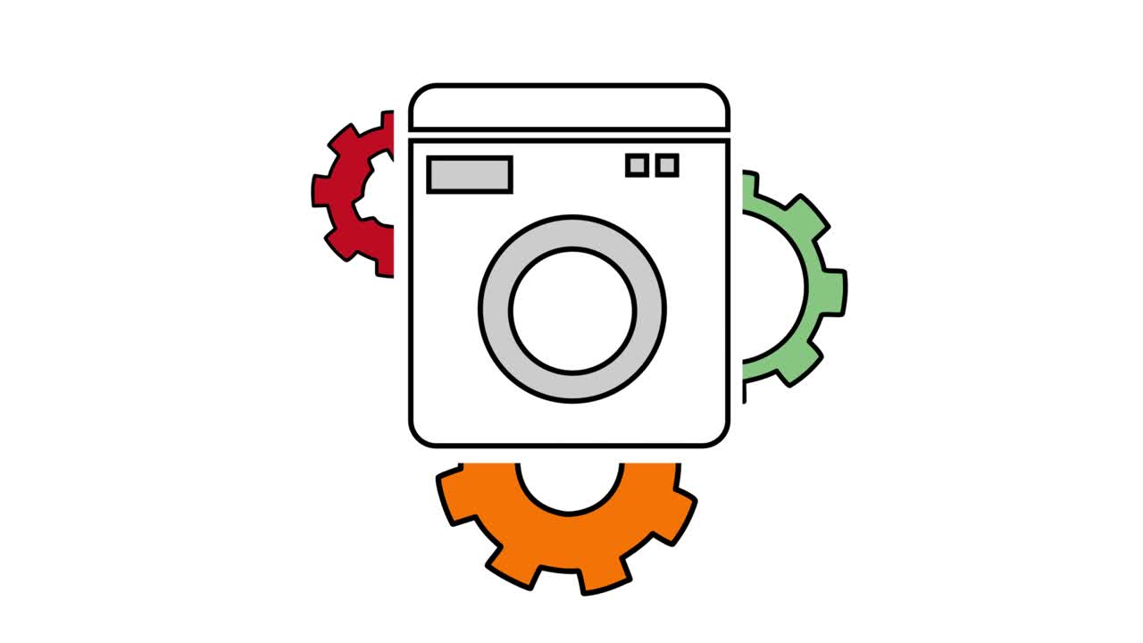 servicio. mantenimiento y reparación de electrodomésticos. logotipo. reparación de equipos. logotipo de reparación. ilustración de video en 4k.