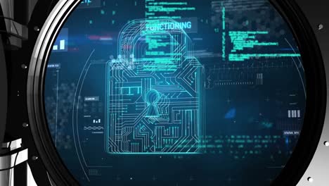 information and data locked in a safe