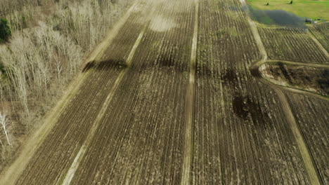 Empty-farm-fields-in-the-fall-time-or-spring-before-the-harvest