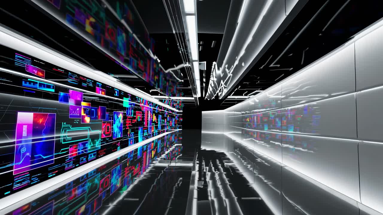 Futuristic Digital Corridor