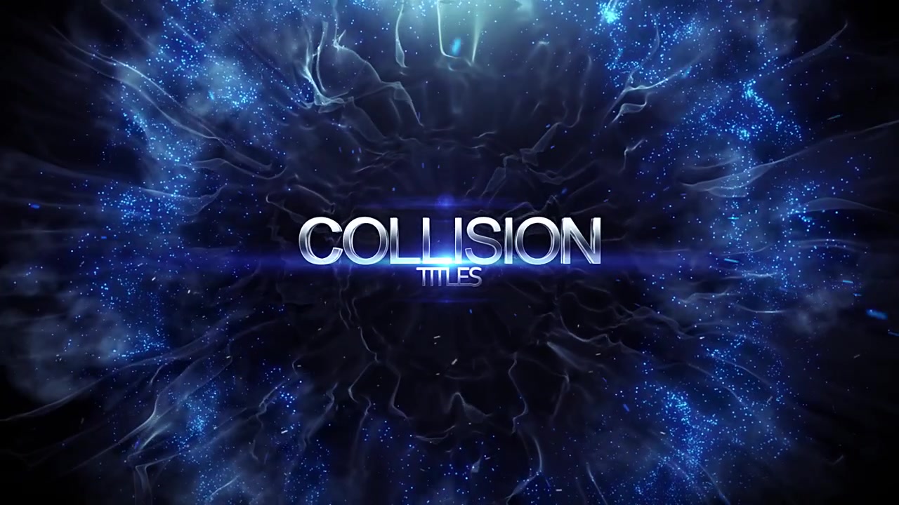 Dynamic Blue Light Energy Text and Logo Reveal