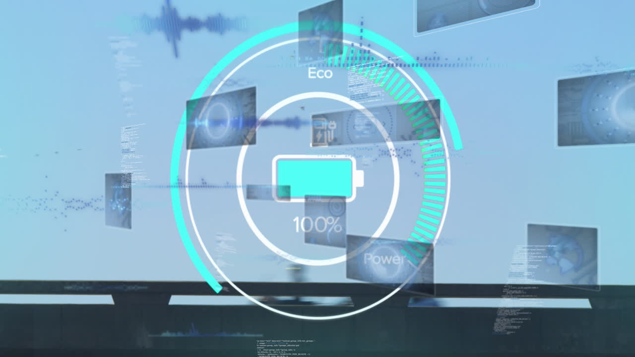 다리에서 도시 교통의 타임 스 (time-lapse) 에 대한 데이터 처리와 함께 자동차 인터페이스의 애니메이션